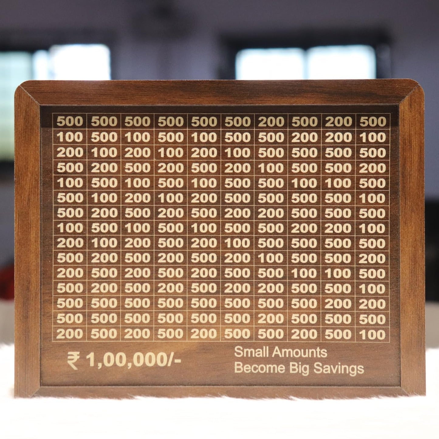 EliteNest Wooden Piggy Bank for 1 Lakh Money Saving