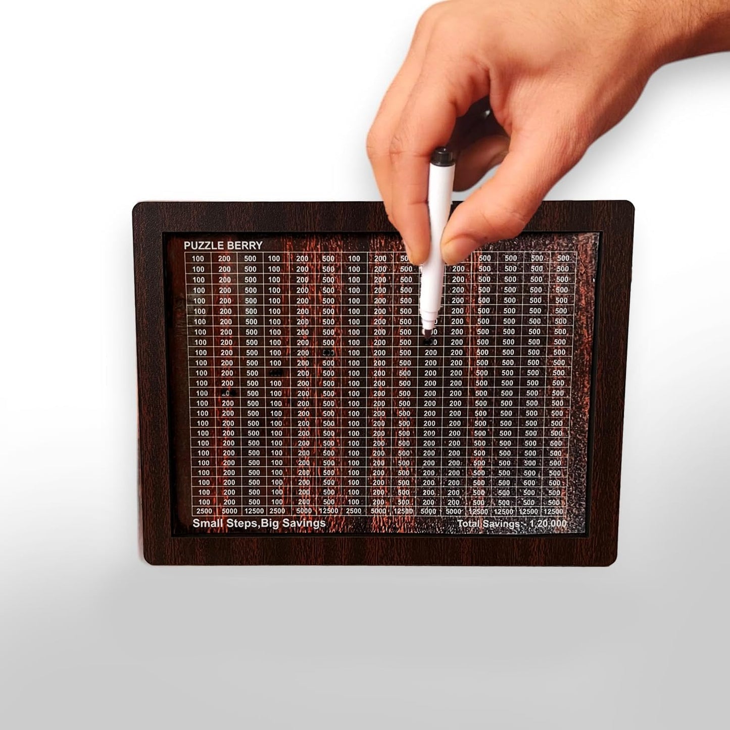 EliteNest Wooden Piggy Bank for 1 Lakh Money Saving